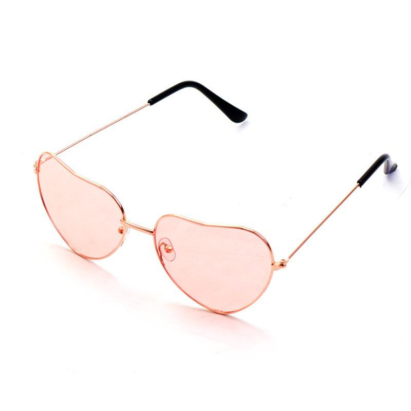 Heart-Shaped Retro Love Sunglasses with Ocean Lens