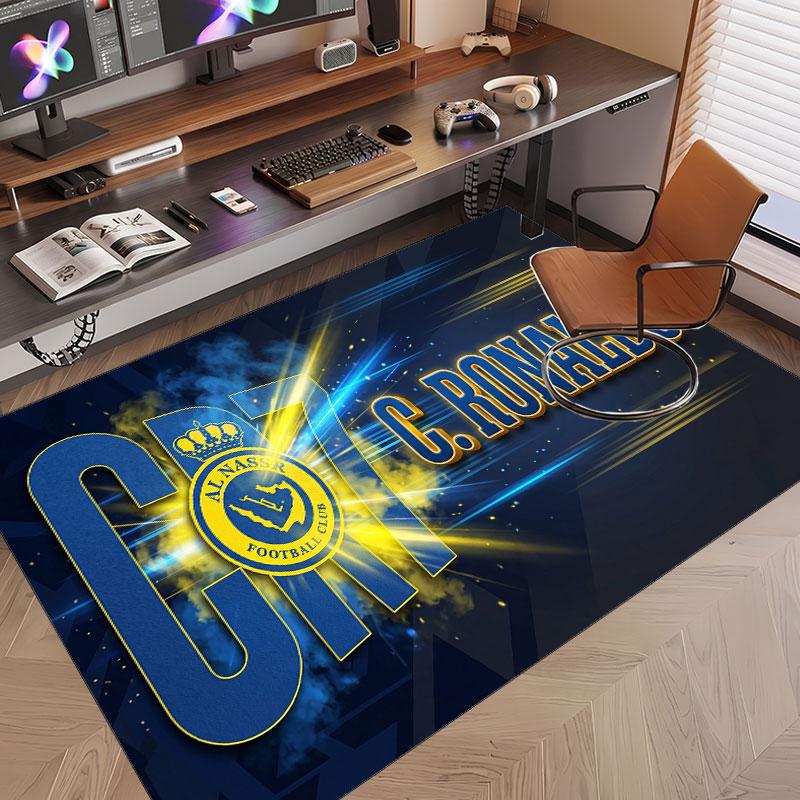 Custom Rug Cristiano Ronaldo Pattern Print Name Text Soft Non‑Slip Floor Carpet for Home Indoor Decoration