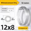 Zhuo Ji 8mm High-Pressure Transparent PU Air Hose for Air Compressors (Sizes: 4/6/10/12/14/16)