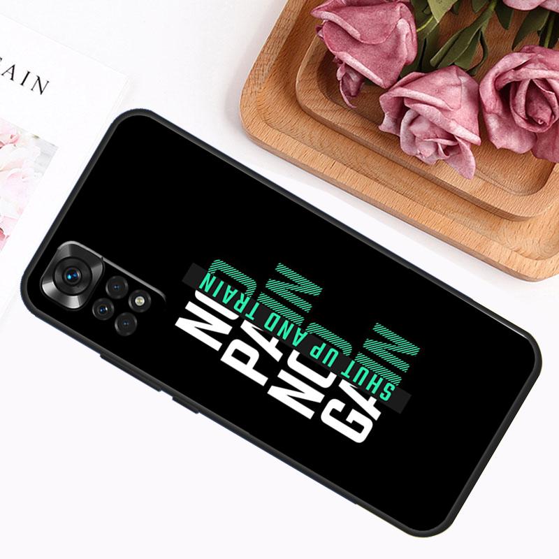 No Pain No Gain Gym Fitness Case For Xiaomi Redmi Note 13 Pro 14 12 11 9 10 9S 10S 11S 12S Redmi 12C 13C 14C 10C Cover