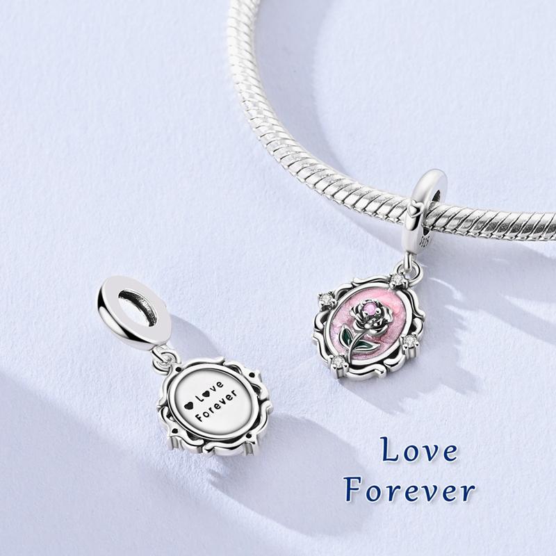 New Copper Charms Beads Pendant Cherry Lemon Heart Tower Charm For Original Bracelet Pendant Woman Girl Jewelry