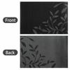 excovip Black Leaf Pattern Placemats, Nordic Style, Minimalist, Woven, Oil-Resistant, Non-Slip, Insulated, Washable, Rectangular, Imitation Linen PVC