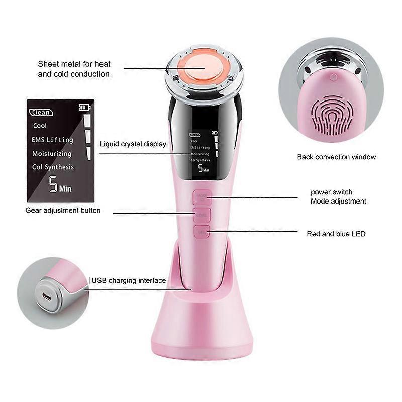Face Beauty Device EMS Hot & Cold Photon Beauty Instrument Facial Skin Beauty Care Tool for Home