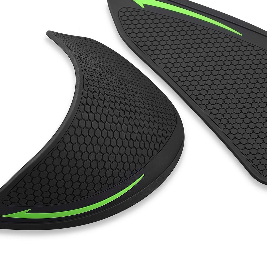 AUSHOOL Motorcycle Tank Motorcycle Tank Protector Tank Traction Pad Compatible with Kawasaki Pad, Rubber, Pad, ZX-6R (2024) (Green)