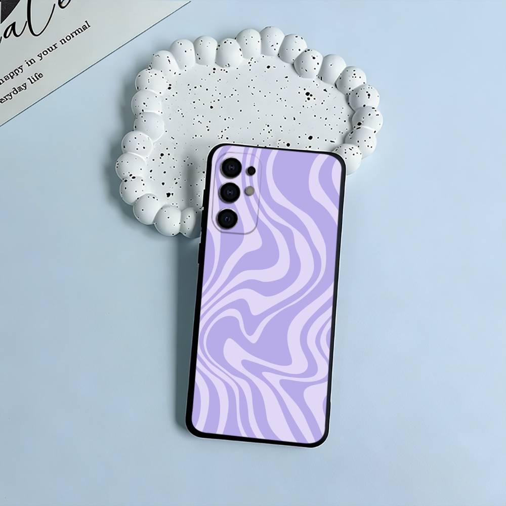 Abstract -FluidWavy Pattern Phone Case For Samsung S25,S24,S21,S22,S23,S30,Ultra,S20,Plus,Fe,Lite,Black Soft Silicone