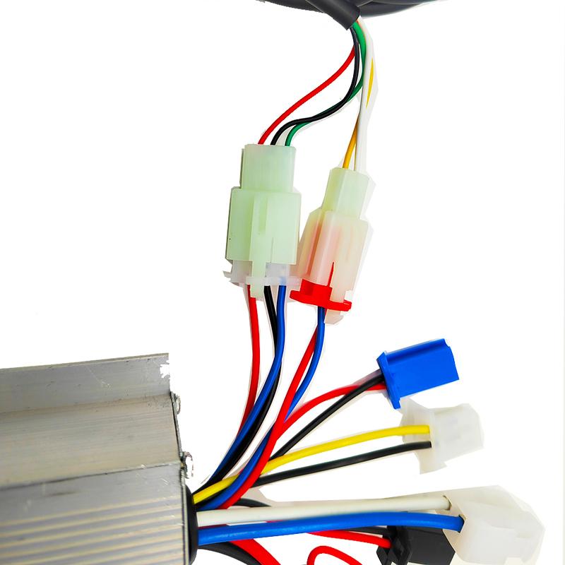 Controlador de Motor Cepillado 24V 36V 48V 250W 350W 500W Acelerador Pantalla LCD Kit de Frenos Eléctricos para Bicicleta Eléctrica Scooter Motor DC