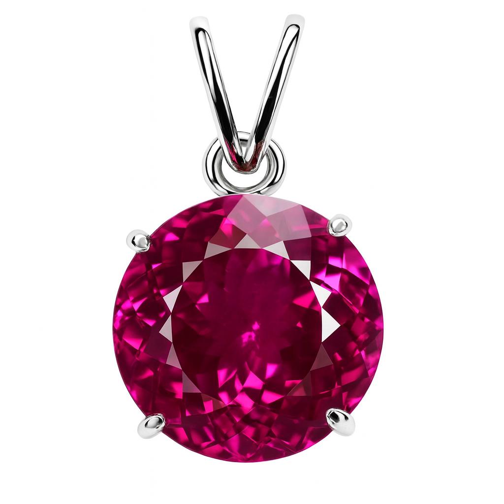 Natural Pink Tourmaline Pendant 17.20 ct 925 Sterling Silver Gemstone October Birthday Birthstone