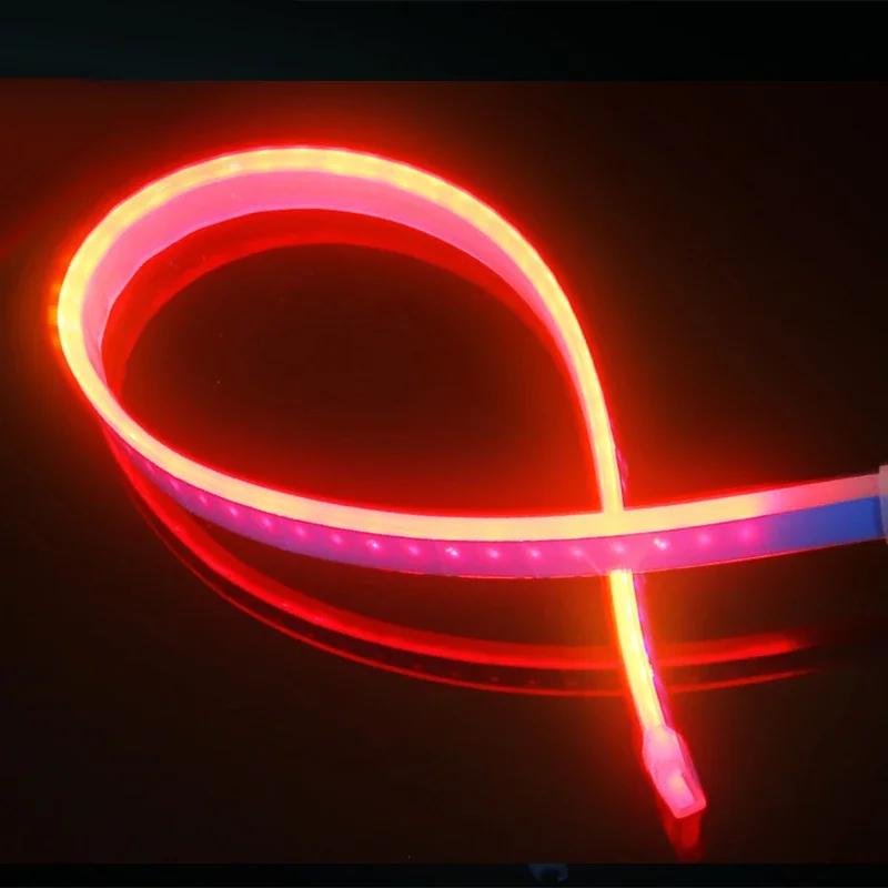 2pcs Motorcycle Turn Signal Lamp LED Daytime Running Lights Tail Light DRL Waterproof Decoration Strip Motor Brake Flowing Amagi