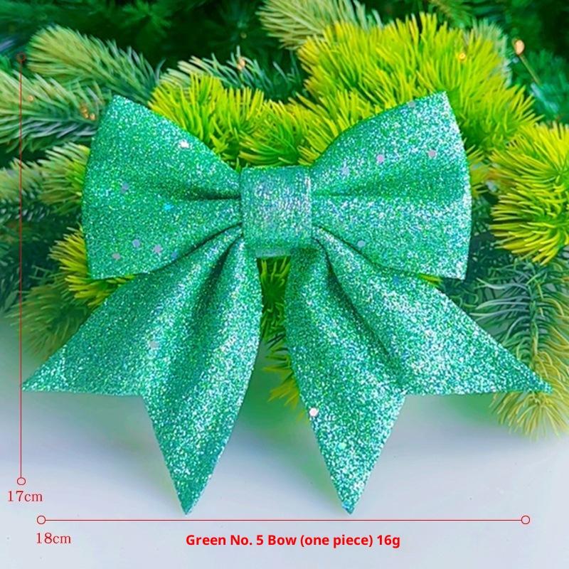 1/2PCS Large Red Gold Sparkling Bow Glitter Christmas Ribbon Bowknot Xmas Tree Hanging Ornaments New Year Home Decoration