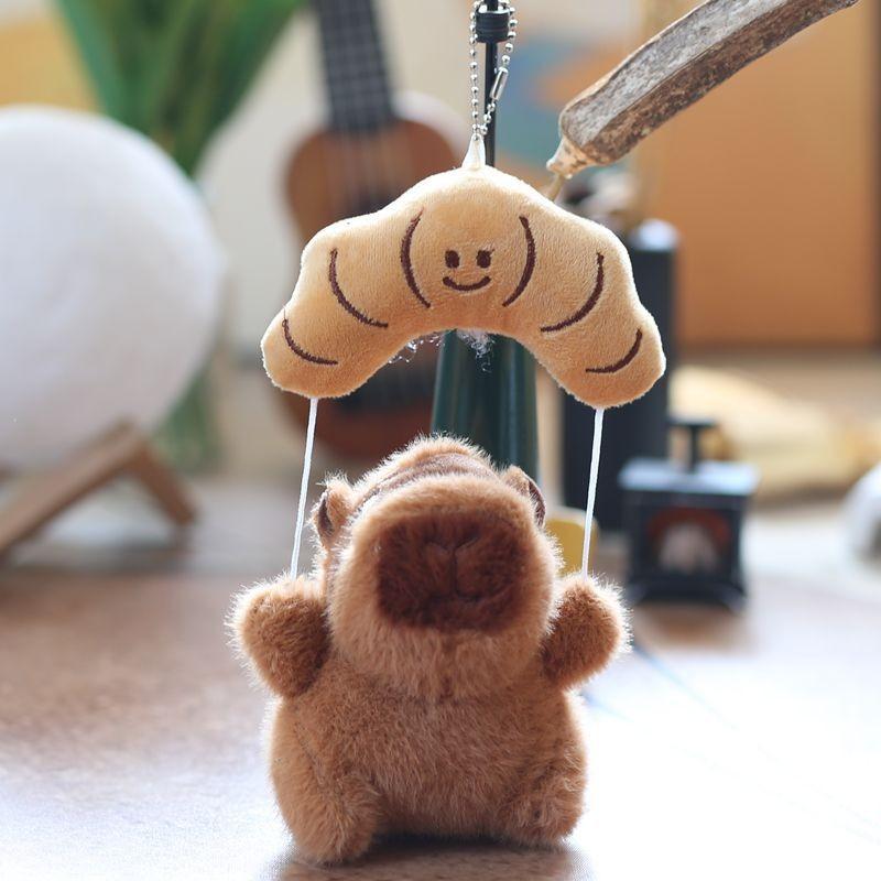 Cute Chute Cartoon Capybara Plush Keychain Children Accessories Dolls Gift