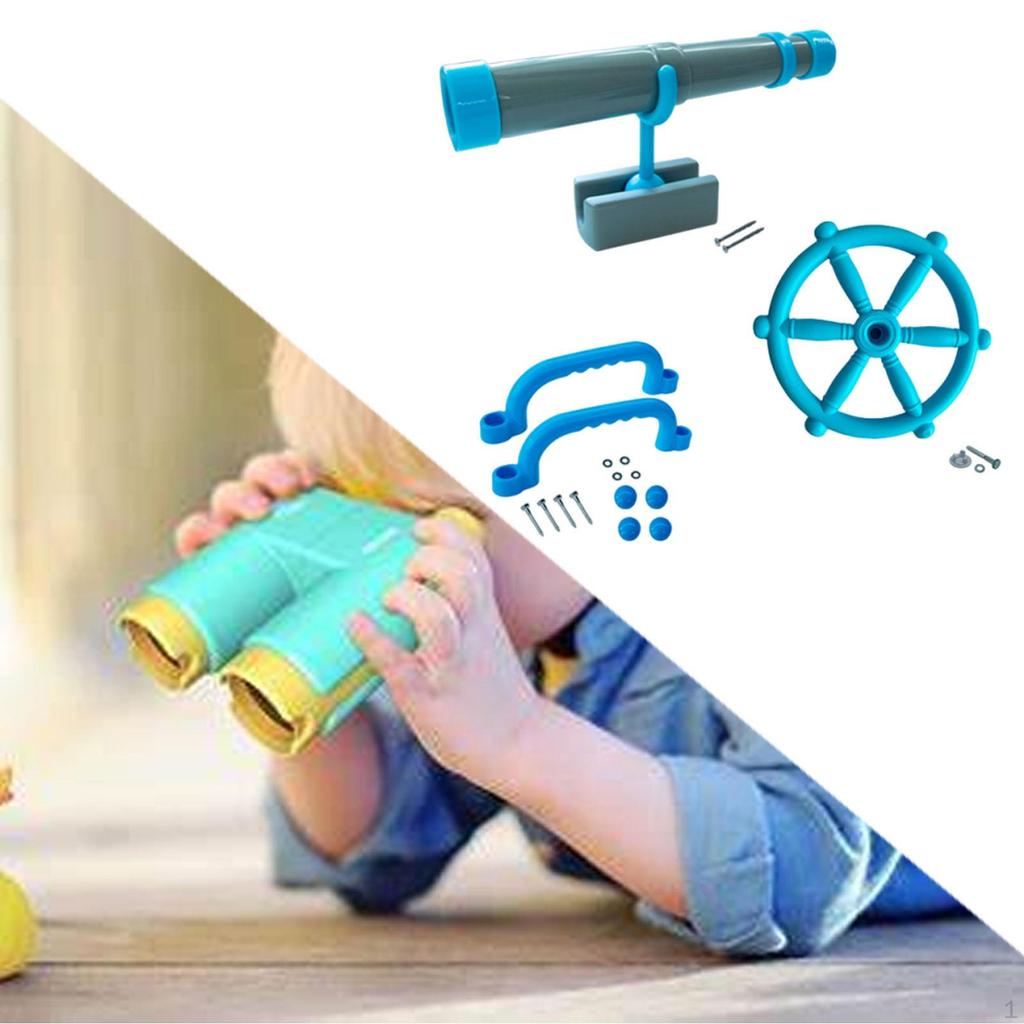 Kids Playground Accessories Set Attachments Easy To Install with Steering Wheel Lightweight