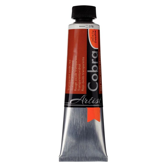 Ölfarbe wasserlöslich - Cobra - Transparentes Rotoxid - Tube 40ml - Erwachsene - Gemischt