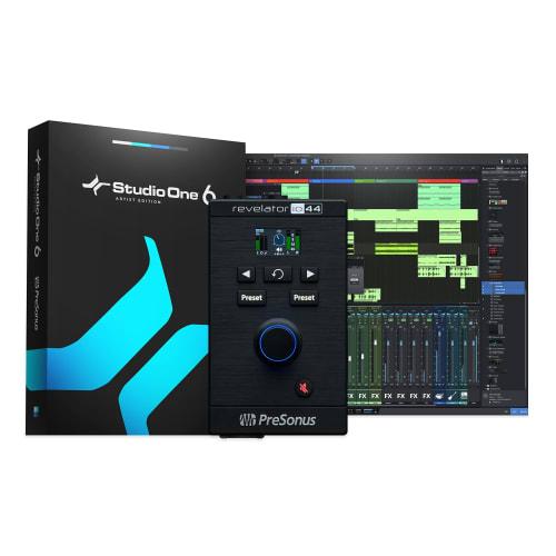 PreSonus Revelator Io44 USB-C Audio Interface for Music Production and Streaming. Features a Built-in Mixer, Easy-to-use Effects Presets, and Studio O