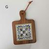 1 PCS Vintage Wooden Thickened Coasters Heat-insulating and Anti-scald Protection Table Cup Pad Flower Kitchen Dishes