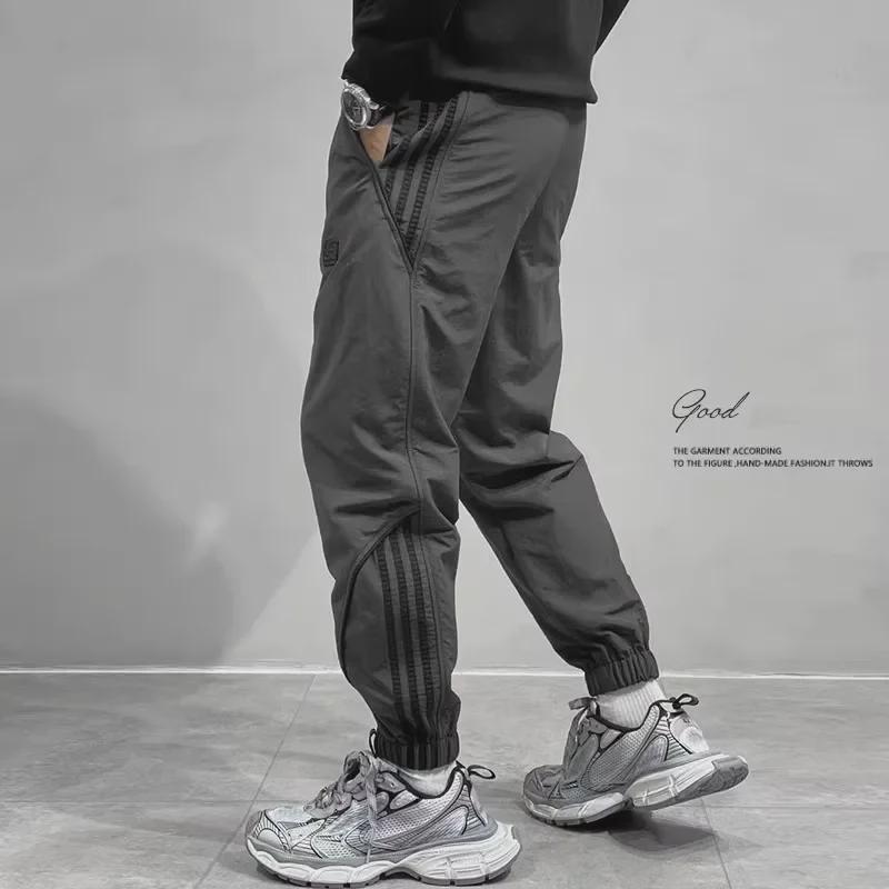 Women's Lightweight Gray High Waist Quick-Dry Sport Pants for Spring and Autumn