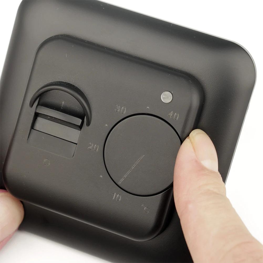 Digitaler Raumthermostat mit Drehknopf, Unterputzmontage, mit Sensor, für Fußbodenheizung, Elektroheizung und Gasthermen, 230V, IP20