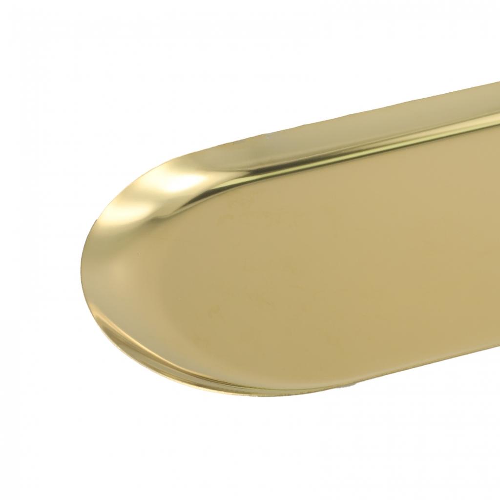 Compact Stainless Steel Tray for Tea Fruit and Jewelry Organization
