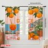 2pcs 2D flat printing Party Curtains La Dolce Vita Oranges Polyester Without Electricity Festive Holiday for New Year and
