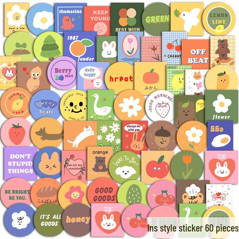 

Korean Cute Waterproof Removable Stickers for Journals, Water Bottles, Phone Cases, iPads - DIY Decorative Seals