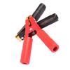 HUIQIAODS Battery Clips, Alligator Clips for Car Batteries, Insulated, High Current, Copper Plated, Pack of 2 (500A)