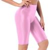 Dámské elastické pasem jednobarevné bezešvé bezpečnostní šortky Kalhotky Legíny Kalhoty
