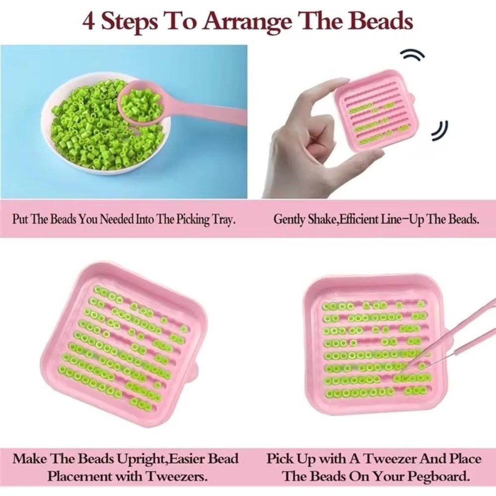 3/4/5 Stück/Set DIY Handgemachtes Bügelperlen Sortier Tablett Kit 2,6 mm Bügelperlen Effizientes Auffüllen Perler Perlen Werkzeug Kunststoff Perlen Handheld
