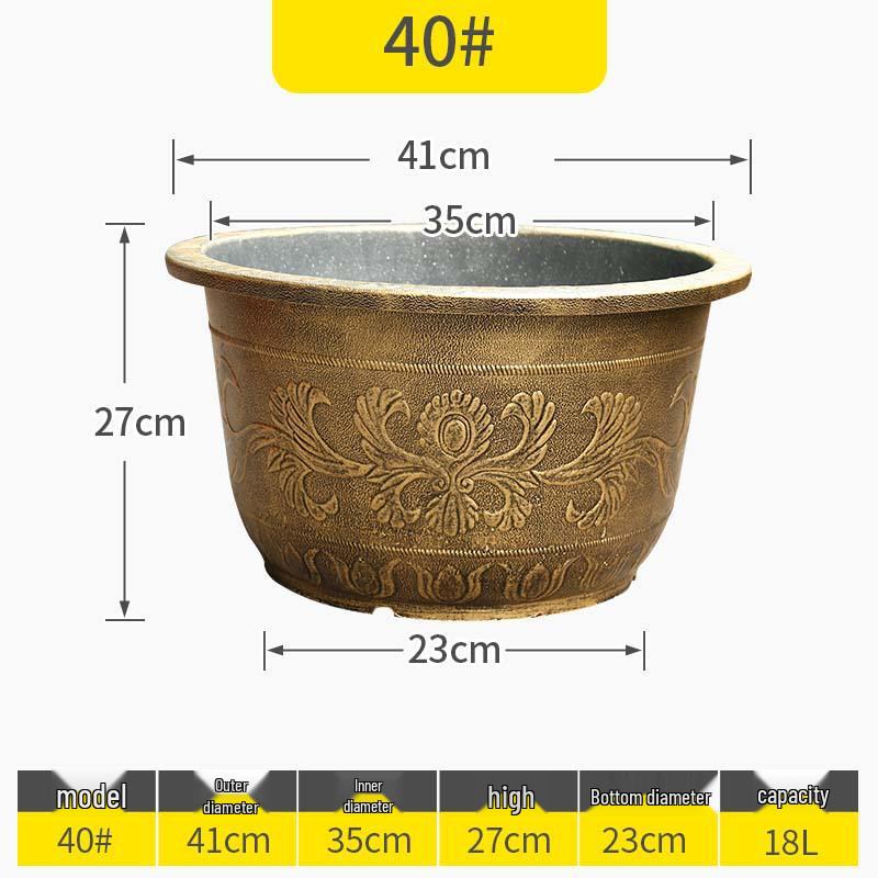 Extra Large Outdoor Plastic Flower Pot for Trees, Water Lilies, or Lotus Flowers