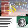 Wall Vent Outlet Louvered Grille Stainless Steel Air Vents Home Ventilating Cover Indoor and Outdoor Dryer Vent Covers 2.7in 3in 4in 6in