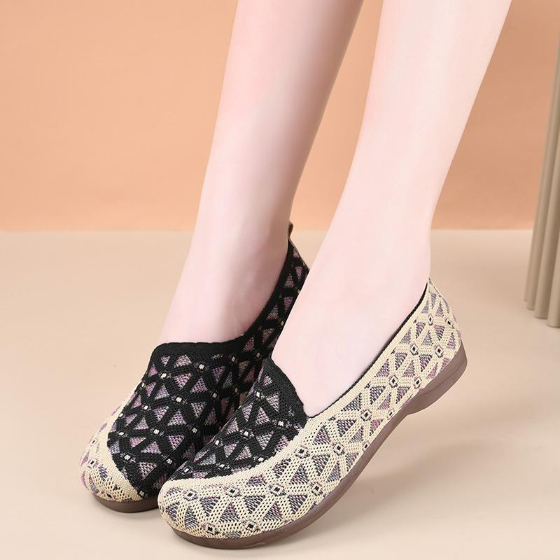 New Single-heeled, Soft-soled, Casual and Lazy Shoes, Breathable Fabric Shoes