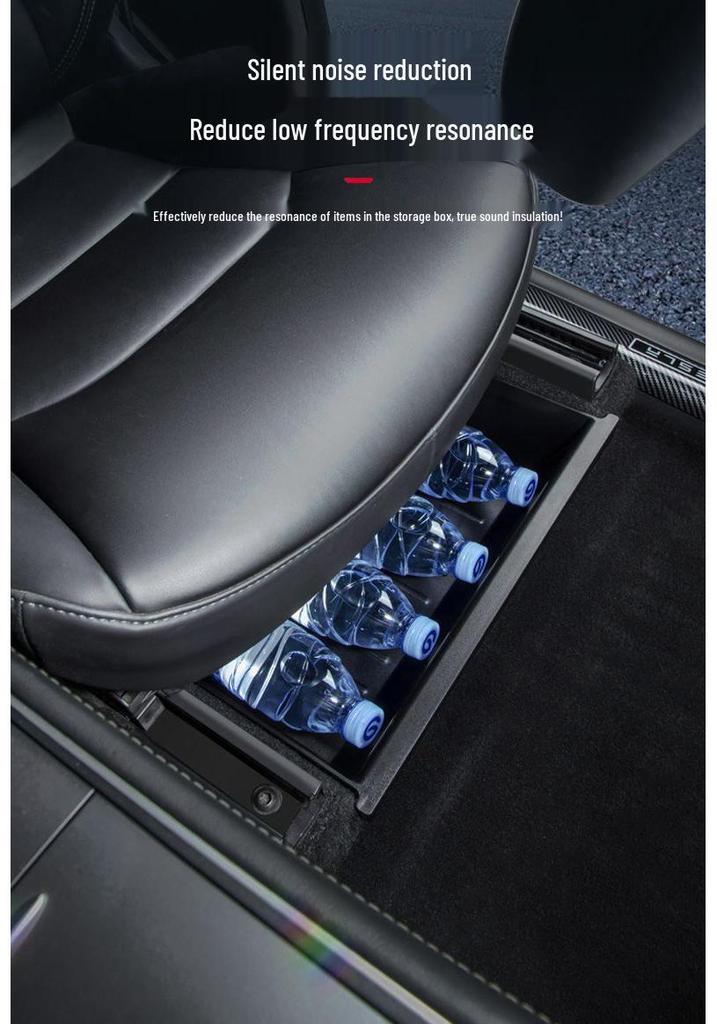 Tesla Model Y Under-Seat Storage Box Organizer for Rear Seat Accessories
