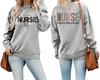 European Front & Back Print Nurse Inspire Love Heal Women's Versatile Hoodie