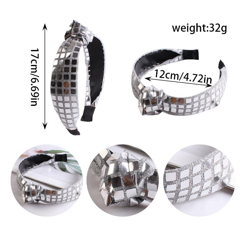 New European and American fabric sequined women's headband high-end wide-edge hair bundle hair headband hair accessories wholesale