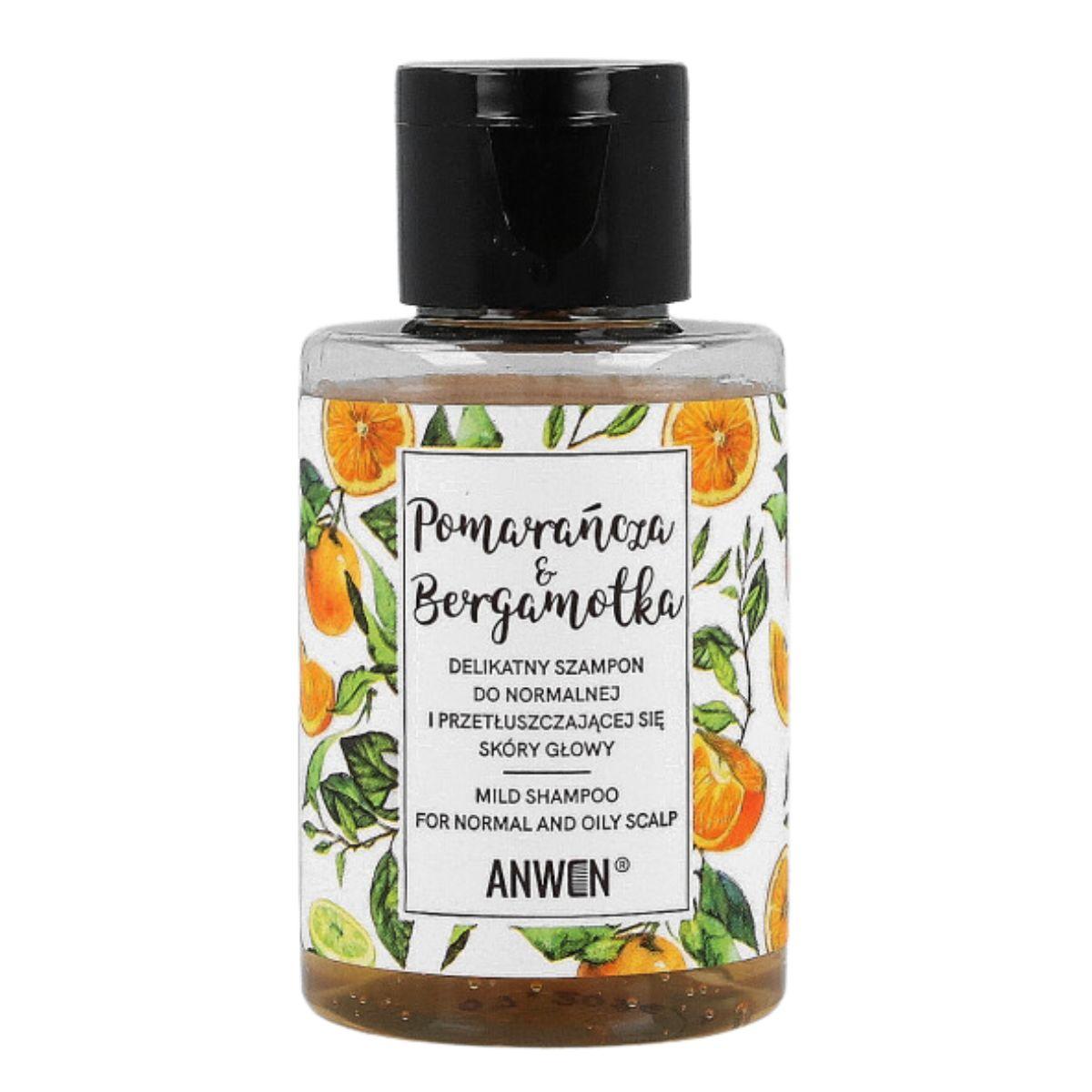 

ANWEN - MINI SZAMPON POMARAŃCZA I BERGAMOTKA do normalnej i przetłuszczającej się skóry głowy, 50 ml