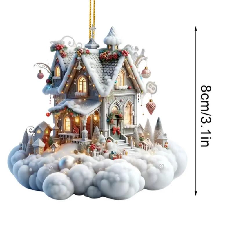 Kreativer Weihnachtsbaum Weihnachtsmann Acryl Hängeornament Autoanhänger Heimdekoration