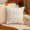 Spooky Themed Plush Pillow Cover Nursery Bedroom Decors Ghostly Pattern Throw Pillowcase for Sofa Couch Halloween Accessory