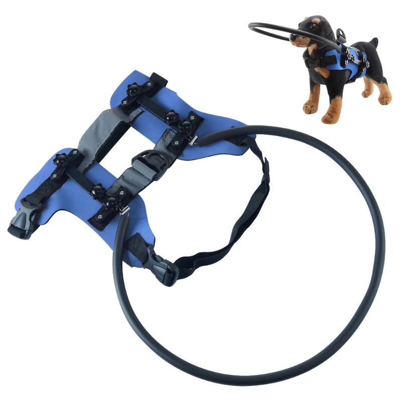 Crashproof Protective Collar for Blind Dog Stable Frame Adjustable Guide Harness Enhancing Pet Mobility Aid