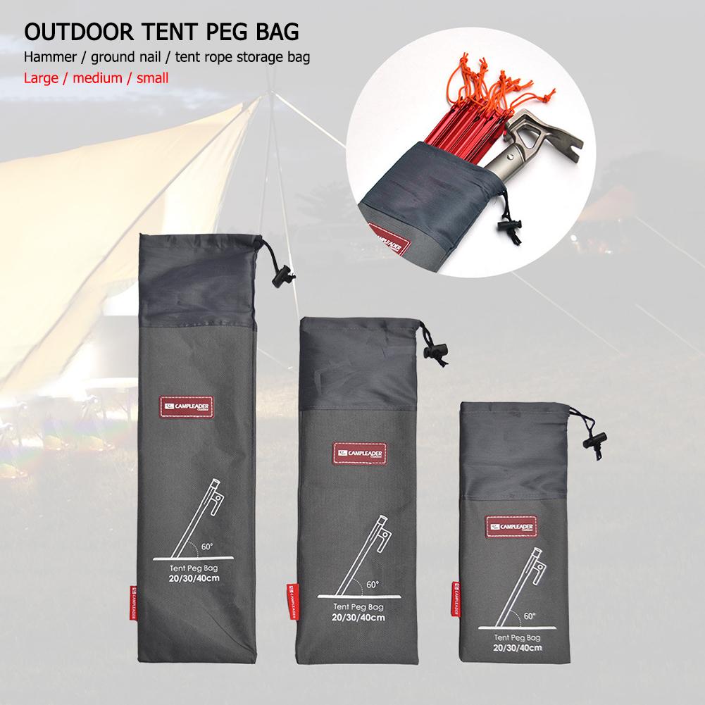 Outdoor Camping Equipment Stake Storage Bags Tent Accessories Hammer Wind Rope Tent Pegs Nails Storage Bag