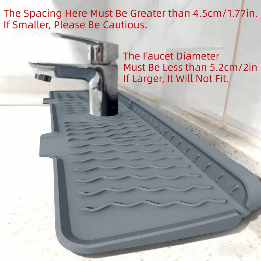 S/M/L Silicone Faucet Mat Rectangular Water Drip Catcher Tray Kitchen Accessory