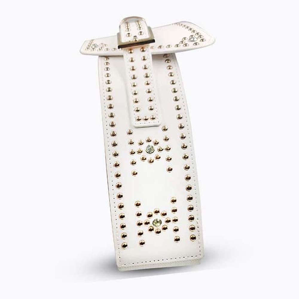 Personalized Design Rivet Wide Waistbands Adjustable Irregular Leather Belt Skirt Accessories