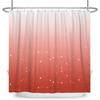 Cortina de ducha Cielo estrellado degradado Estampado de línea geométrica y puntos Cortina de baño impermeable Decoración de baño Tela de poliéster con ganchos