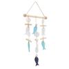 Fisch Windspiel Meeresthema Wandbehang Dekor Massivholz Hanfseil Muschel Fisch Glockenspiel für Zuhause