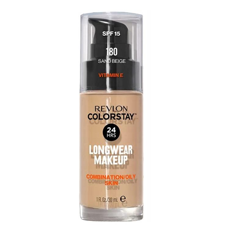 Revlon ColorStay Foundation with SPF15 for Combination & Oily Skin, Shade 180 Sand Beige, 30ml
