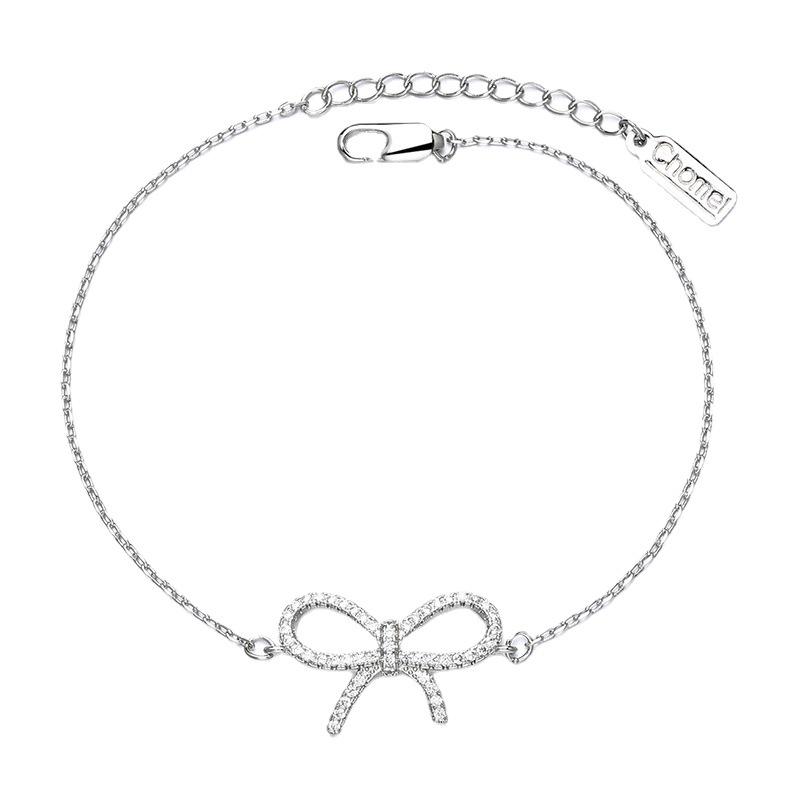 Elegant Bow Zircon Bracelet - Women's European & American Design