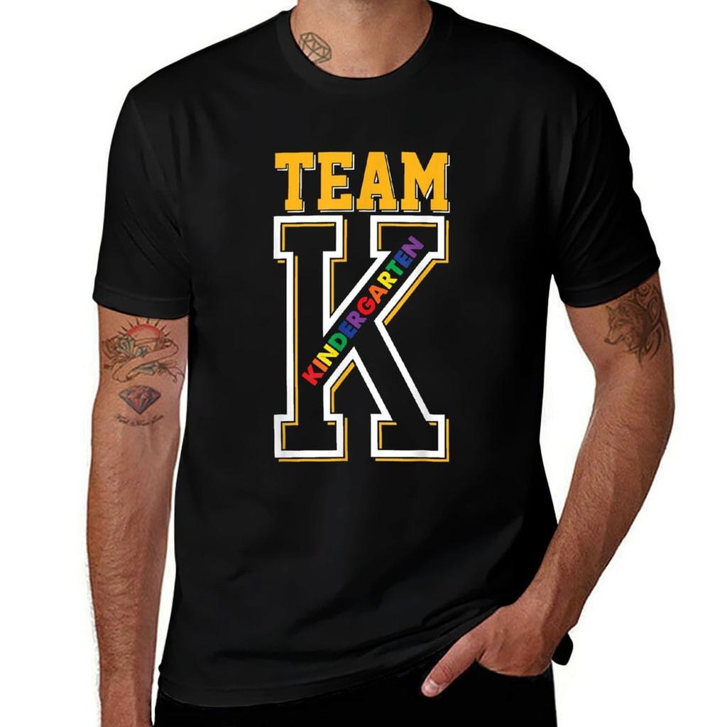 Team K Kindergarten Teacher Student Back To School First Day Tshirt Plus Size Street Style Tee