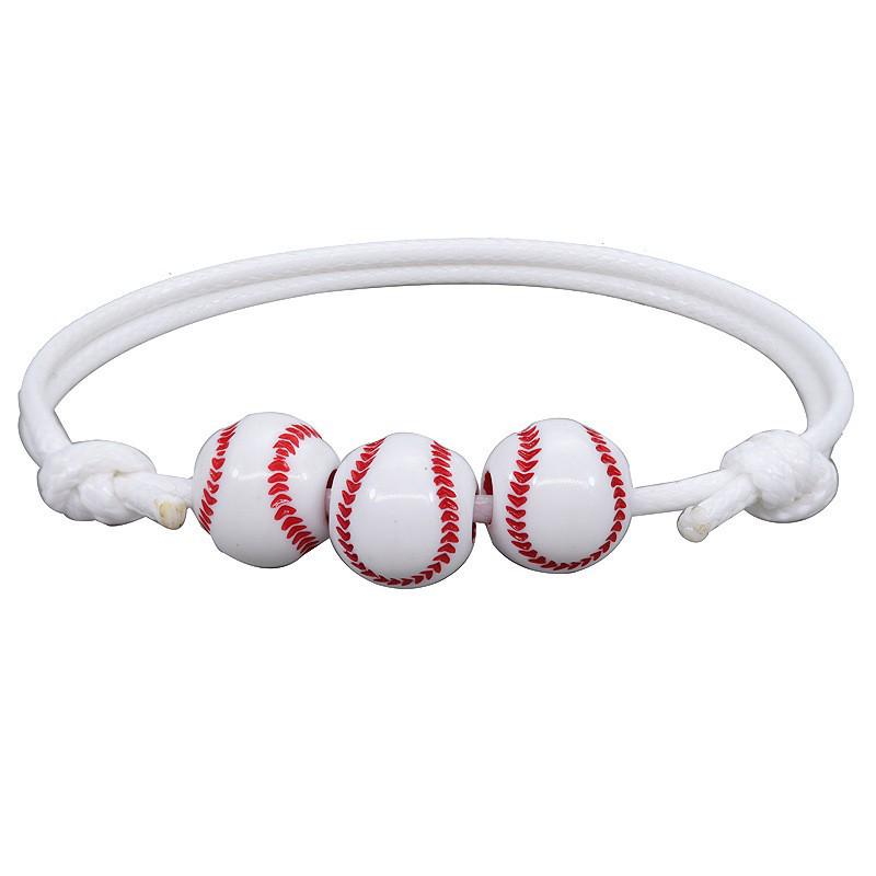 Customized Sports Bracelet - Wax Cord Woven: Basketball, Baseball, Tennis, Rugby, and Football Wristband Jewelry