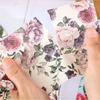 100 pcs Vintage Flowers pattern material paper DIY Decoration Scrapbook background paper for Junk Journal craft paper