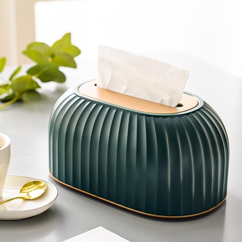 Striped Tissue Box Countertops Toilet Paper Holder Disposable Paper Storage Box Napkin Storage Box Homes Decoration