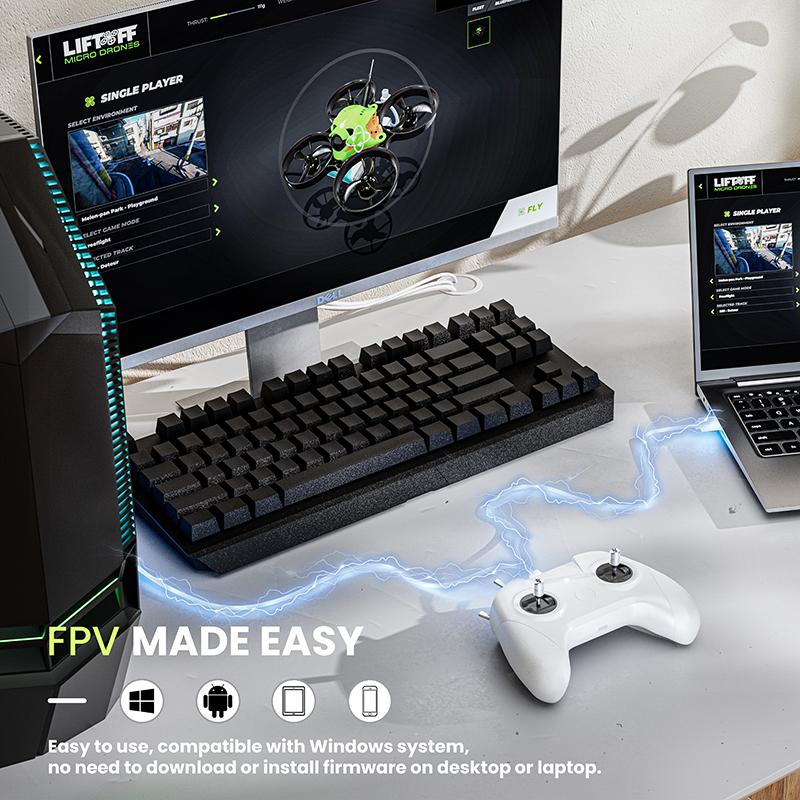 S8 Flight Simulator for DRL/DCL/LIFTOFF/UNCRASHED/ TryPFPV/Freerider Games Drone Training Simulator Remote Control Handheld