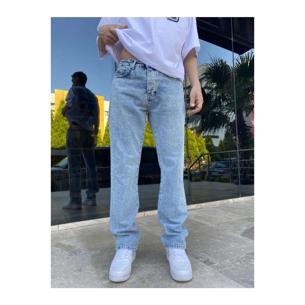 Men's Ice Blue Baggy Trousers