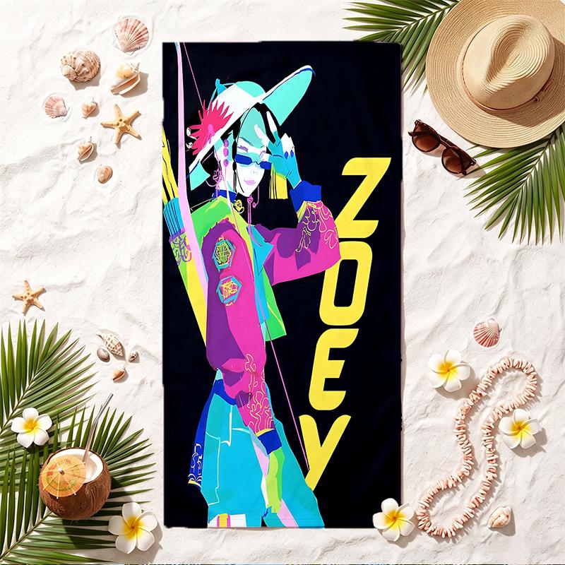 zoey Soft Beach Towel Stylish Beach Pool Towel for Summer Seaside Vacation Travel